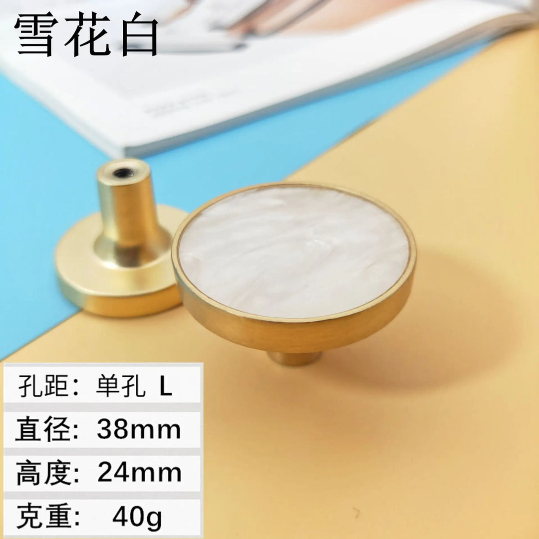 Shell Cabinet Handles – Gold Single-Hole Knobs &amp; Multipurpose Hooks