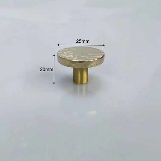 Hammered Brass Cabinet Handles – Light Gold Knobs and Pulls for Furniture