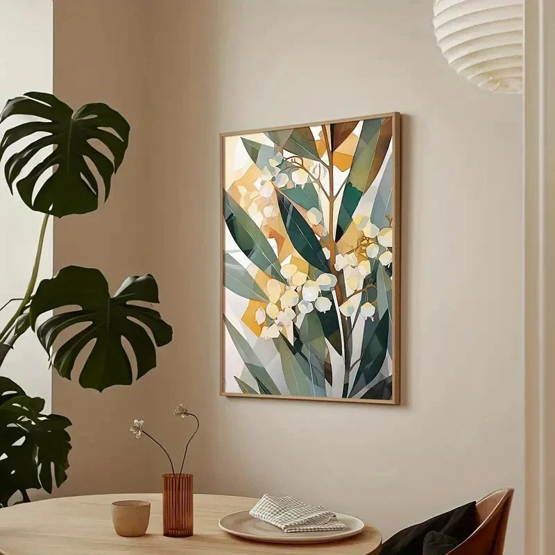Colorful Abstract Floral Botanical Canvas Wall Art Set of 3