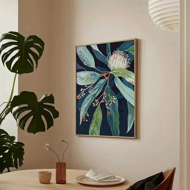 Colorful Abstract Floral Botanical Canvas Wall Art Set of 3
