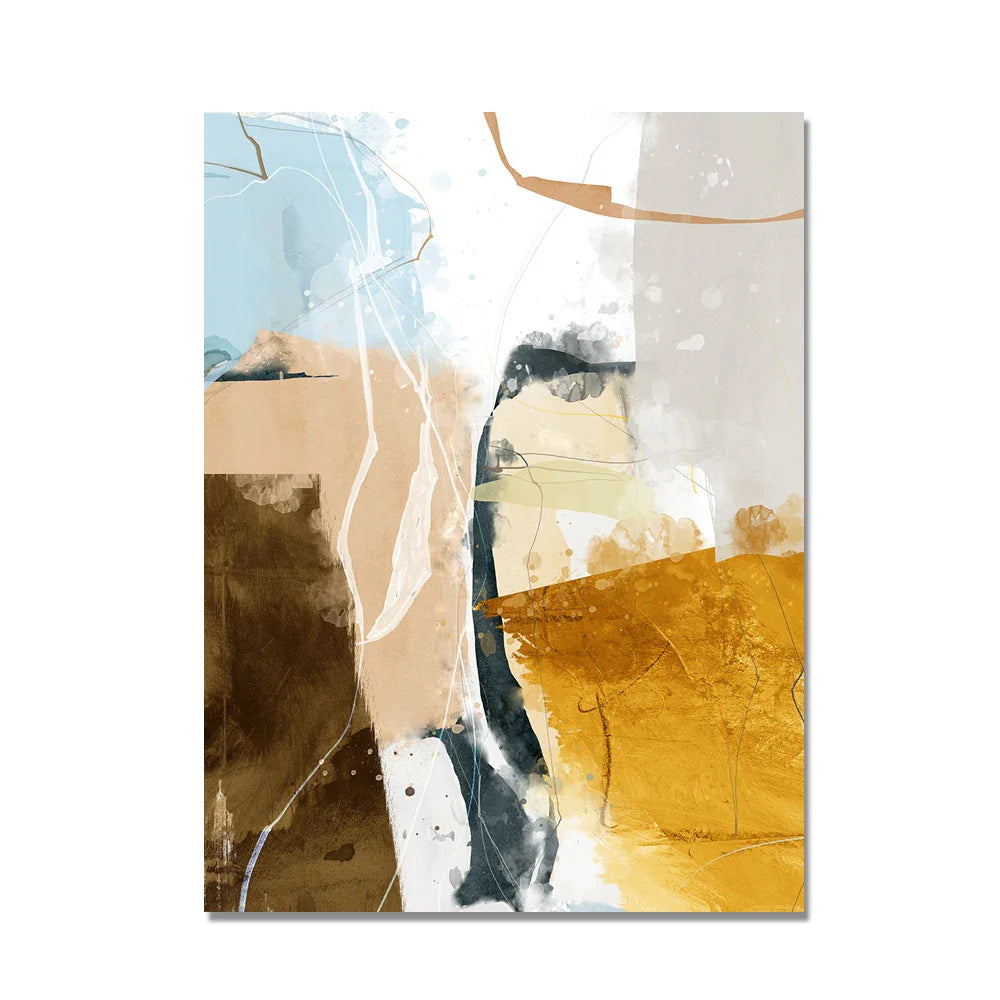 Set of 3 Colorful Abstract Canvas Wall Art Prints
