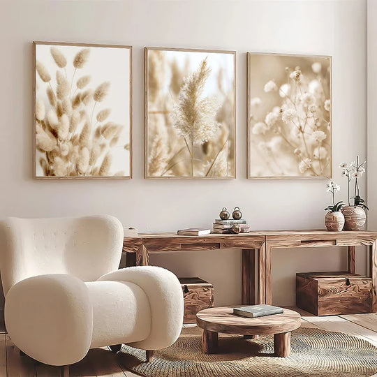 Summer Seascape Coastal Landscape Canvas Wall Art Set of 3