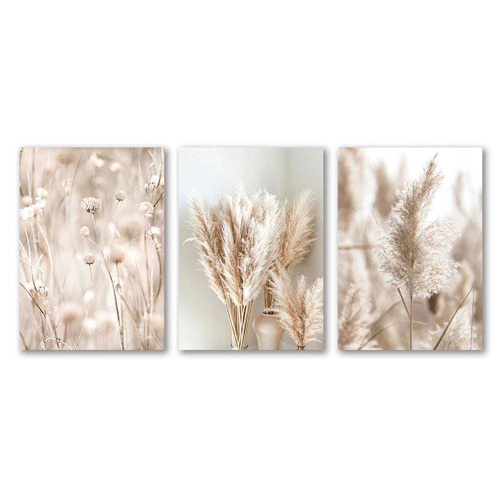 Summer Seascape Coastal Landscape Canvas Wall Art Set of 3