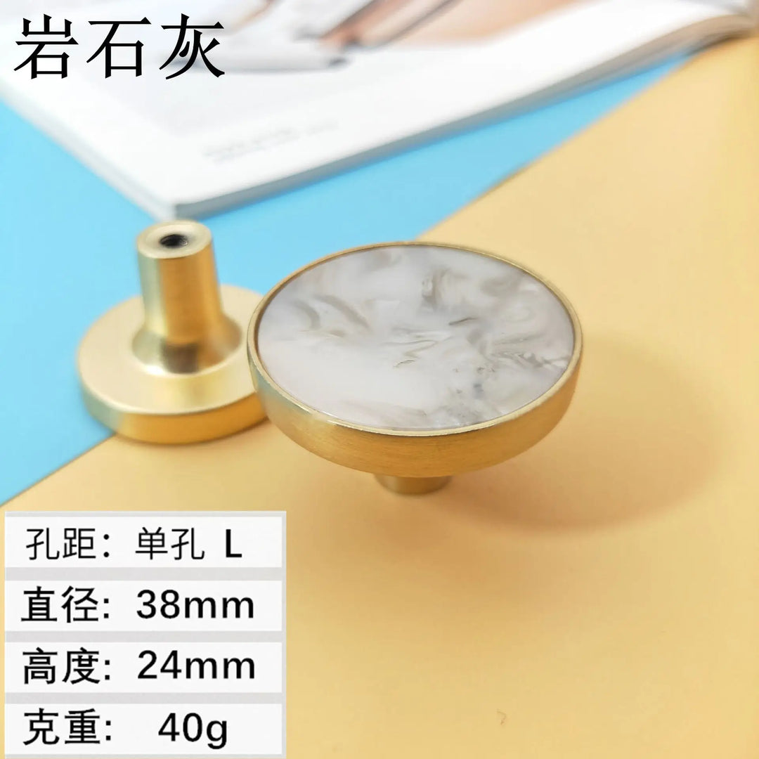 Shell Cabinet Handles – Gold Single-Hole Knobs &amp; Multipurpose Hooks