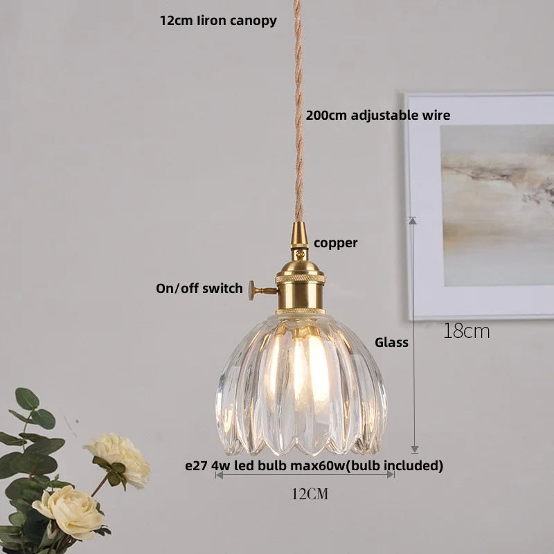 Lucien – Modern Clear Glass Pendant Light for Living Room, Restaurant, and Café