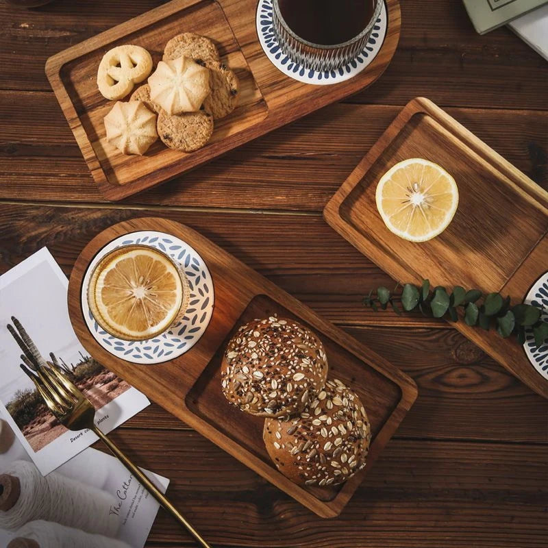 Coffee Tray Wooden Serving Plate