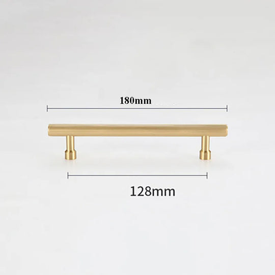 Gold and Black Brass T-Bar Handles – Modern Textured Pulls for Furniture