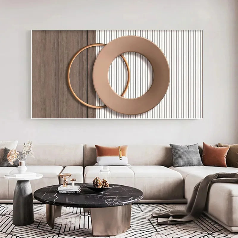 Abstract Celestial Geometry Canvas Wall Art