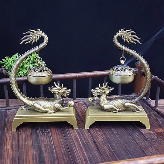 Chinese Dragon Incense Holder Feng Shui Aromatherapy Decor