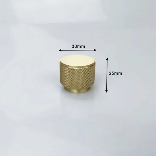 Knurled Gold Brass Cabinet Knobs – Modern Drawer &amp; Wardrobe Handles