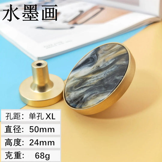 Shell Cabinet Handles – Gold Single-Hole Knobs &amp; Multipurpose Hooks