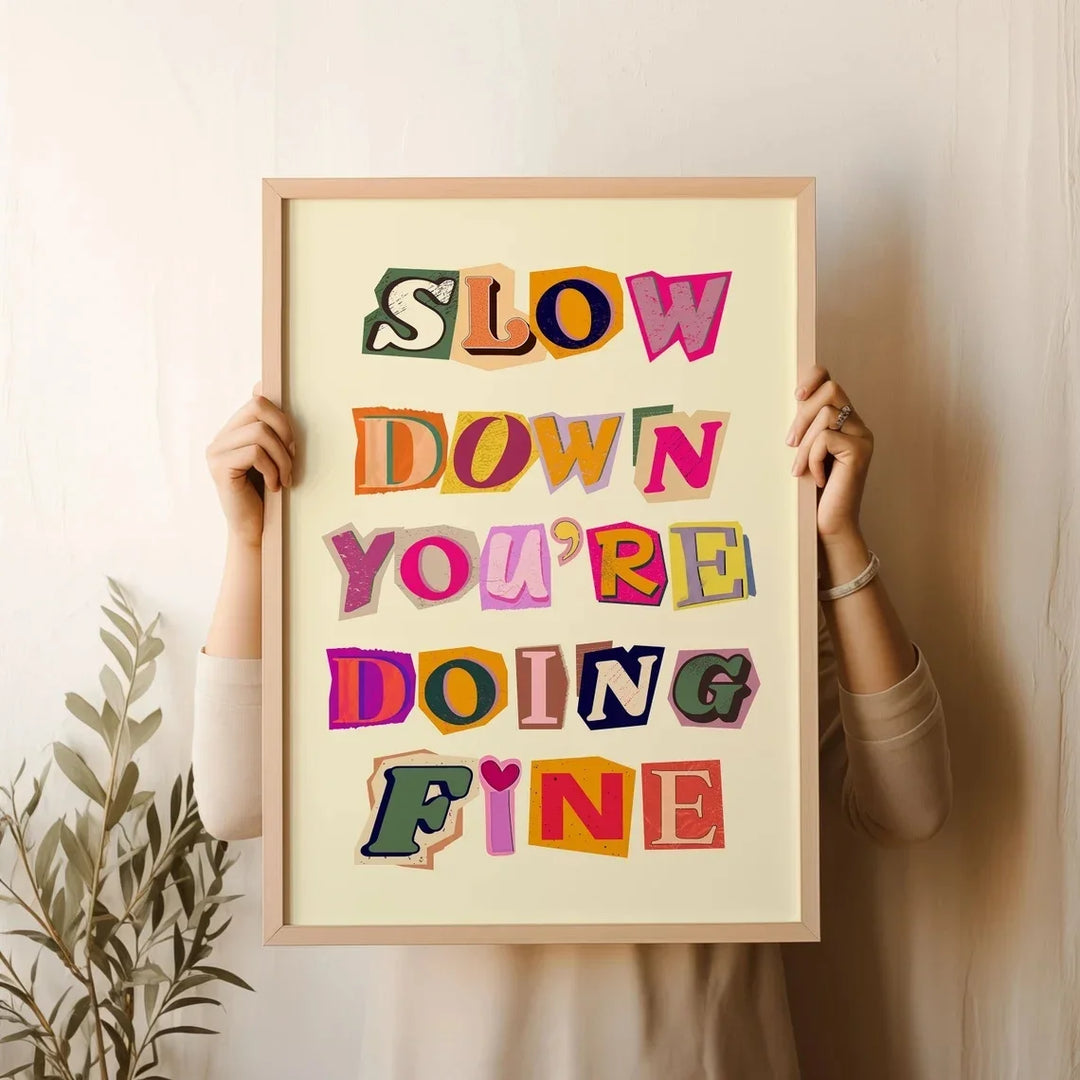 Modern Living Quotes Typographic Canvas Wall Art