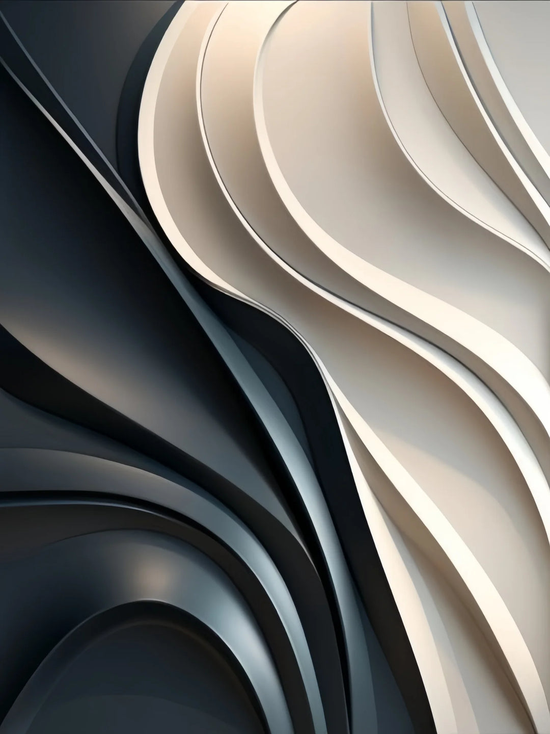 Abstract Flowing Wavy Design Canvas Wall Art