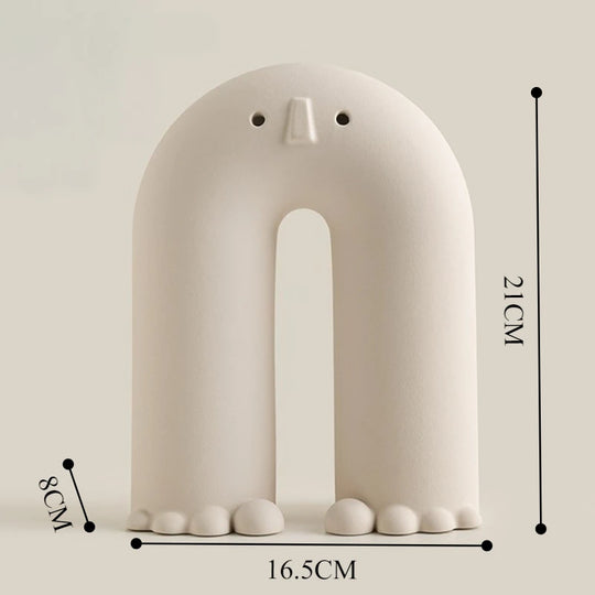 Abstract Ceramic Vase Modern Minimal Decor