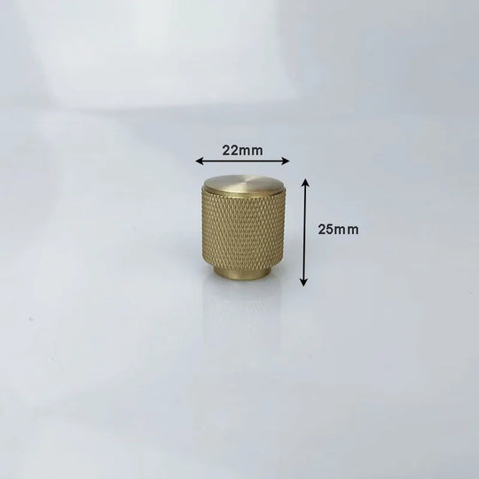 Knurled Gold Brass Cabinet Knobs – Modern Drawer &amp; Wardrobe Handles