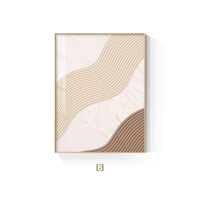 Minimalist Lines Abstract Geometric Canvas Wall Art Unframed