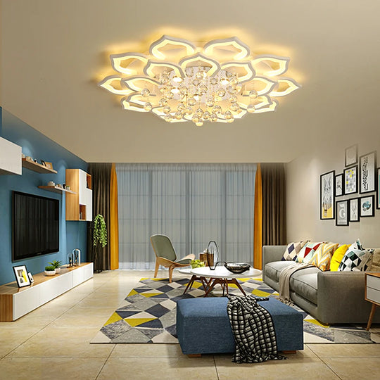 Modern Crystal Chandelier Pendant Light for Living &amp; Dining Room