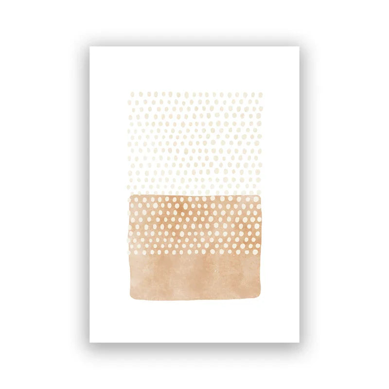 Shades of Beige Abstract Line Art Canvas Wall Art