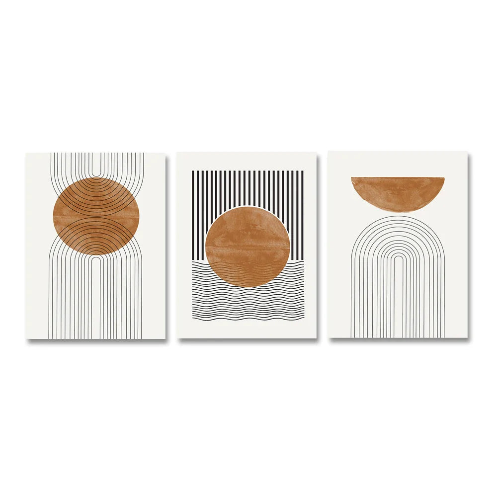 Simple Minimalist Geometric Abstract Canvas Wall Art