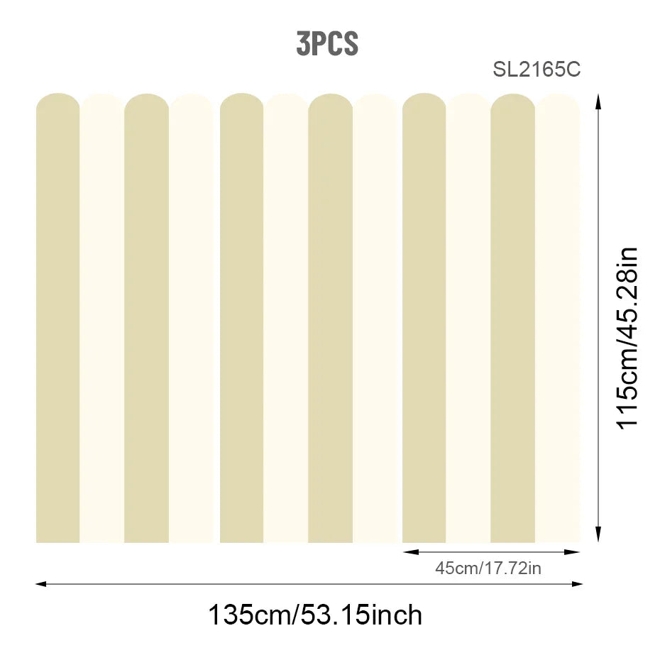 Soft Pastel Scalloped Wallpaper Wall Mural Decals