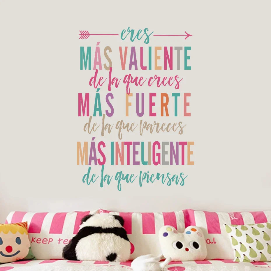 Spanish Color Moods Nursery Wall Decals For Kids Learning