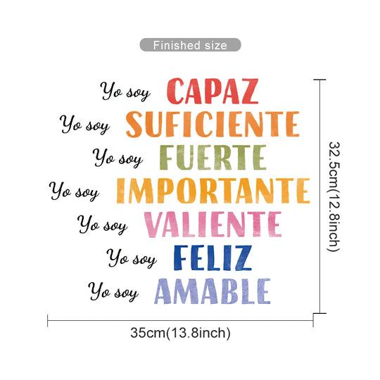 Spanish Color Moods Nursery Wall Decals For Kids Learning