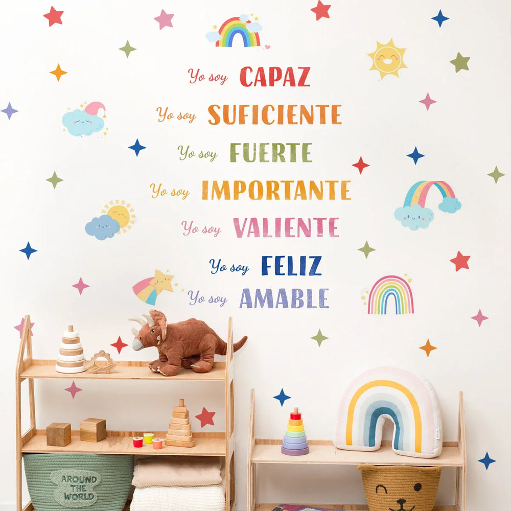 Spanish Color Moods Nursery Wall Decals For Kids Learning