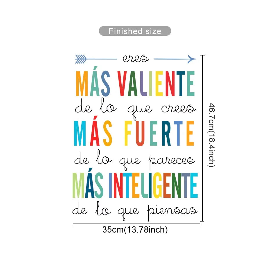 Spanish Color Moods Nursery Wall Decals For Emotional Learning