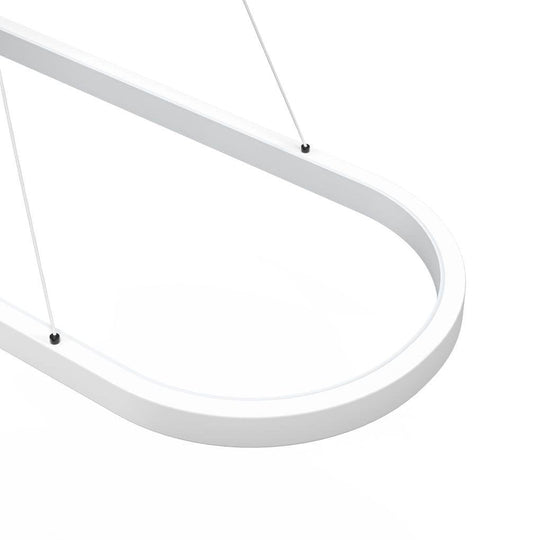 Modern Oval Hanging Chandelier with Remote Control
