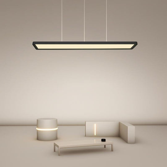 Black Rectangular Modern Farmhouse Chandelier