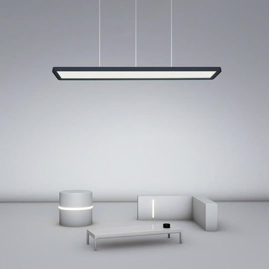 Black Rectangular Modern Farmhouse Chandelier