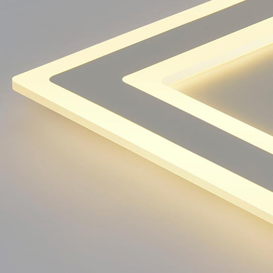 Modernist Square Flush Mount White LED Ceiling Light