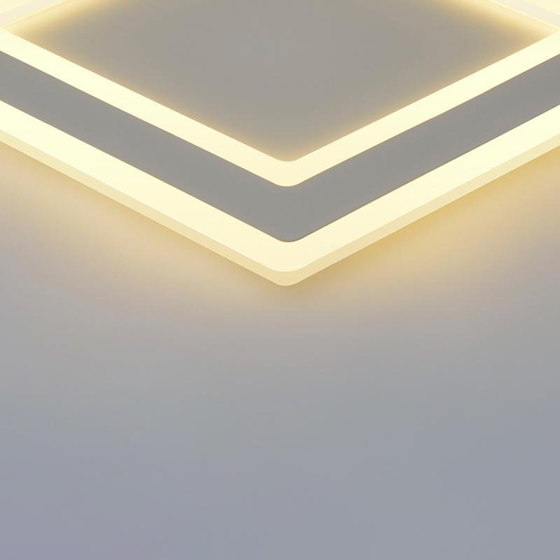 Modernist Square Flush Mount White LED Ceiling Light