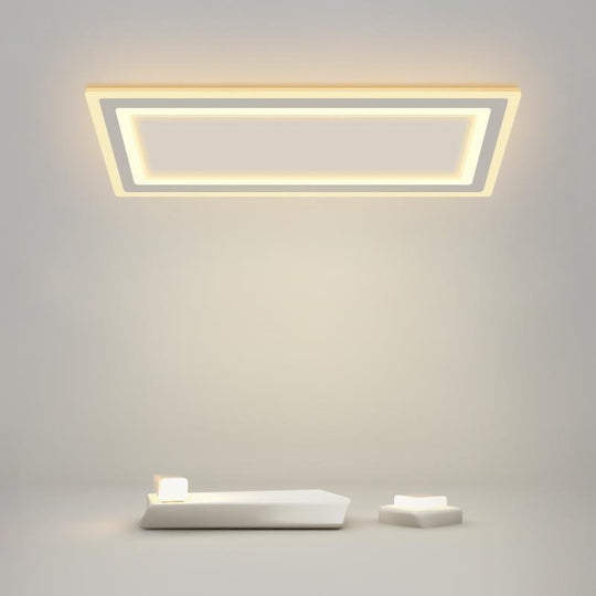 Modernist Square Flush Mount White LED Ceiling Light