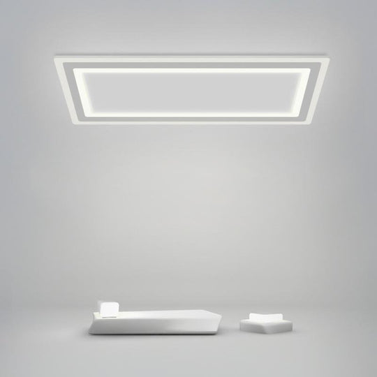 Modernist Square Flush Mount White LED Ceiling Light