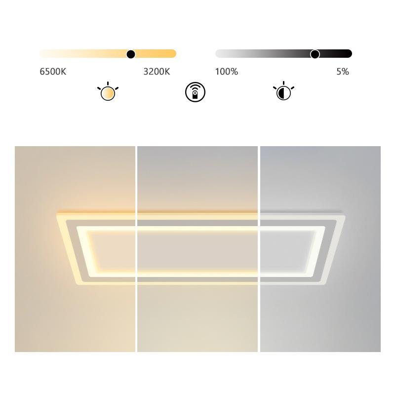 Modernist Square Flush Mount White LED Ceiling Light