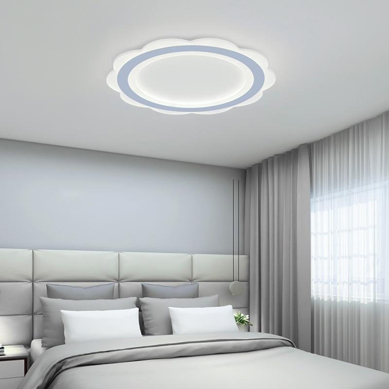 Ultra-Thin Round Flush Mount LED Ceiling Light – 17" &amp; 20" (White)