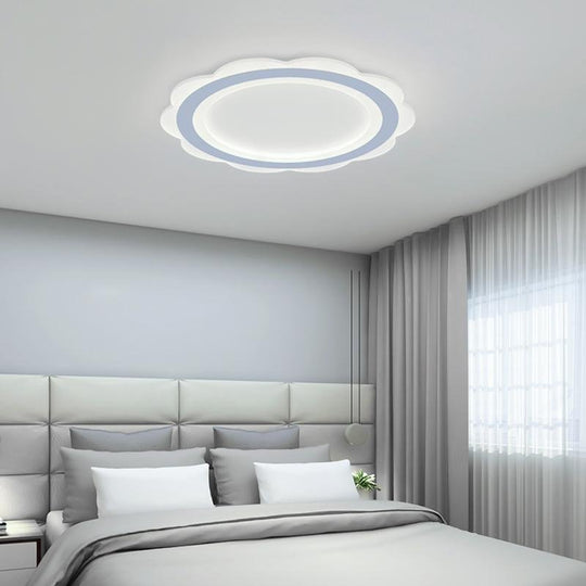 Ultra-Thin Round Flush Mount LED Ceiling Light – 17" &amp; 20" (White)