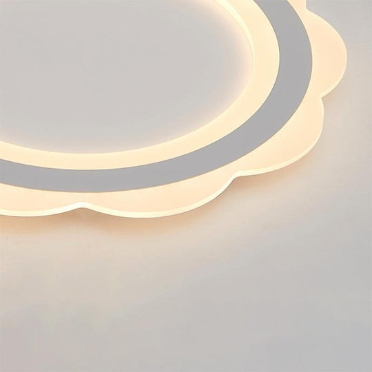 Ultra-Thin Round Flush Mount LED Ceiling Light – 17" &amp; 20" (White)