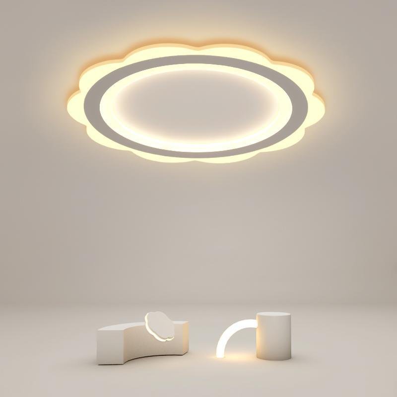 Ultra-Thin Round Flush Mount LED Ceiling Light – 17" &amp; 20" (White)