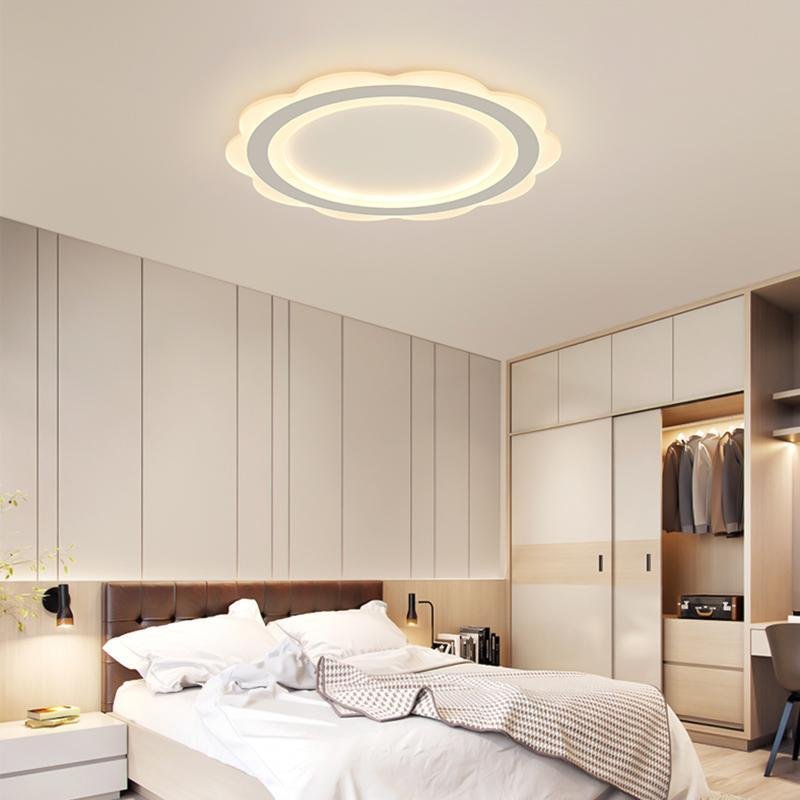 Ultra-Thin Round Flush Mount LED Ceiling Light – 17" &amp; 20" (White)