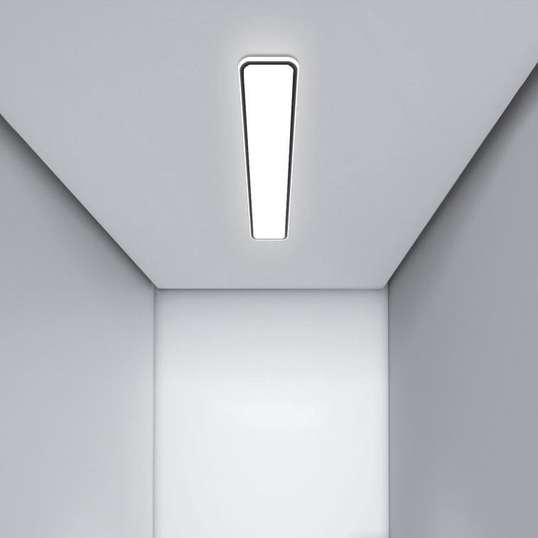 Simple Modern Rectangular Flush Mount Light – 20" &amp; 30" (Black)