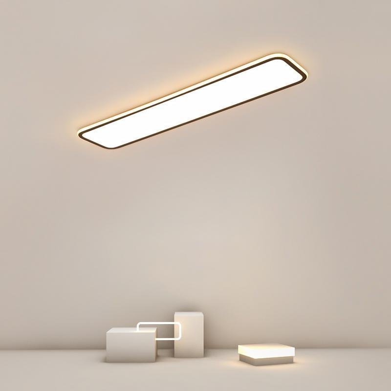 Simple Modern Rectangular Flush Mount Light – 20" &amp; 30" (Black)
