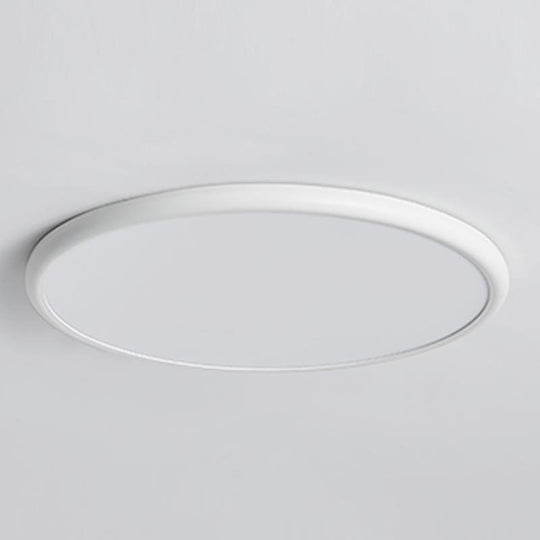 16" Modern LED Geometric Circle Flush Mount Ceiling Light – Black &amp; White Edge