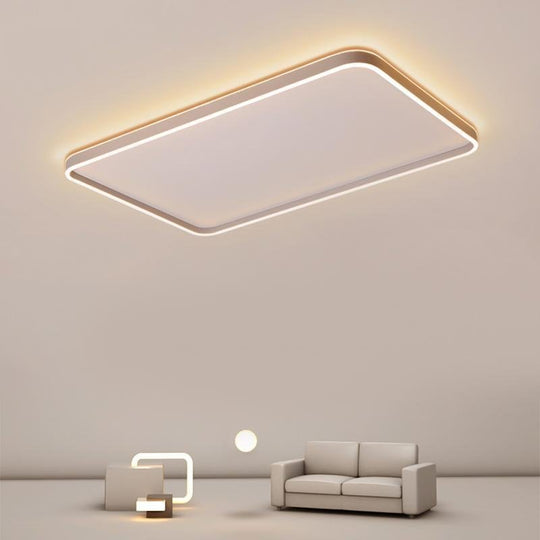 Rectangular Flush Mount LED Ceiling Light – Kitchen and Dining Room Fixture