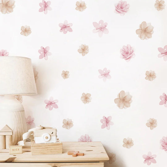 Watercolor Wild Meadow Floral Wall Decals