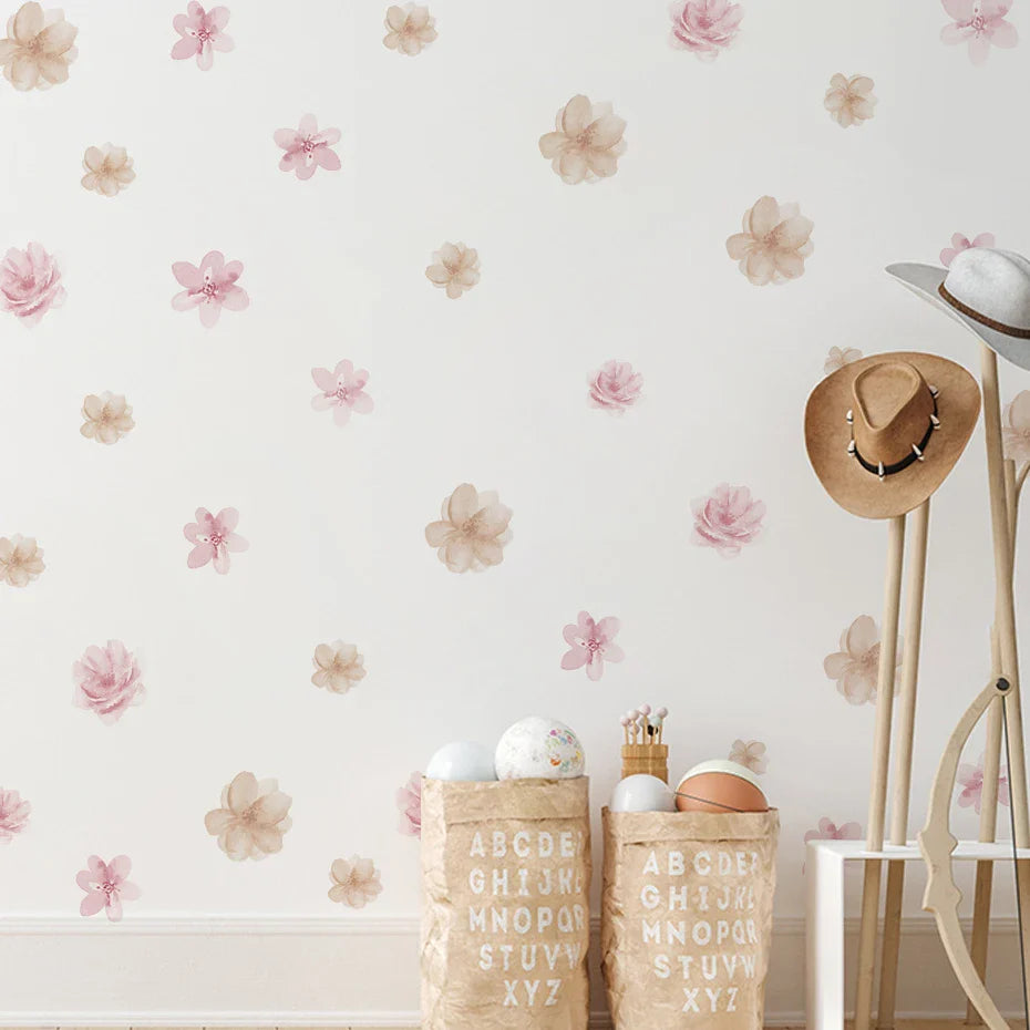 Watercolor Wild Meadow Floral Wall Decals