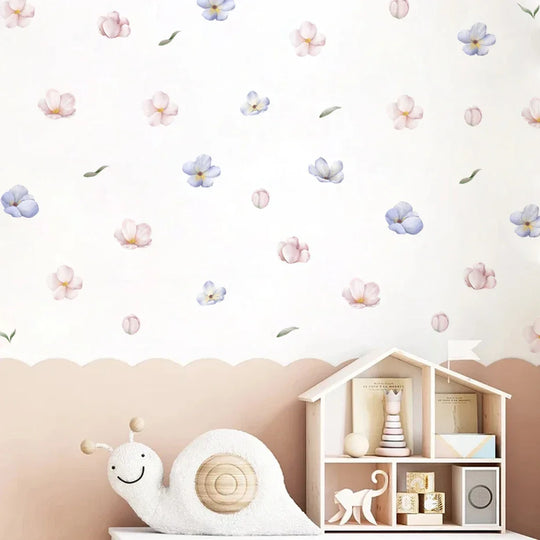 Watercolor Wild Meadow Floral Wall Decals