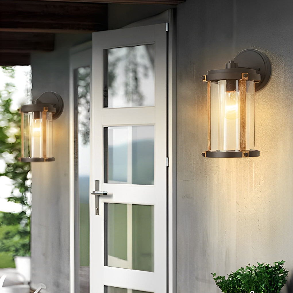 Vintage Waterproof Glass Industrial Outdoor Wall Sconce Light