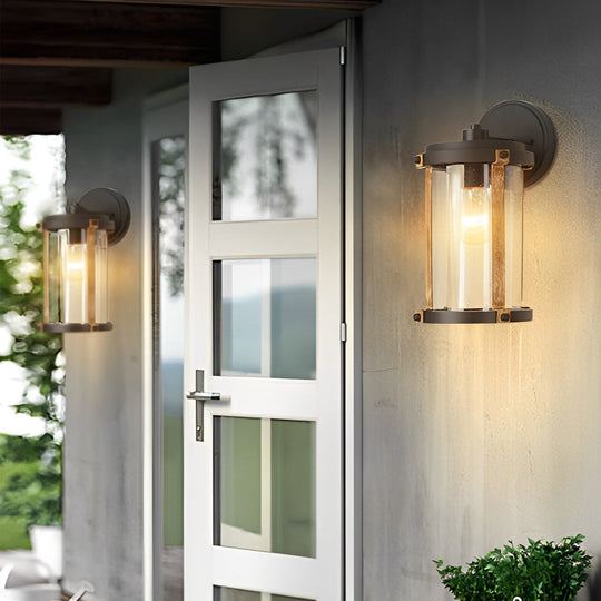 Vintage Waterproof Glass Industrial Outdoor Wall Sconce Light